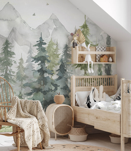 Forest Wallpaper Mural - Mural - Fable and Fawn