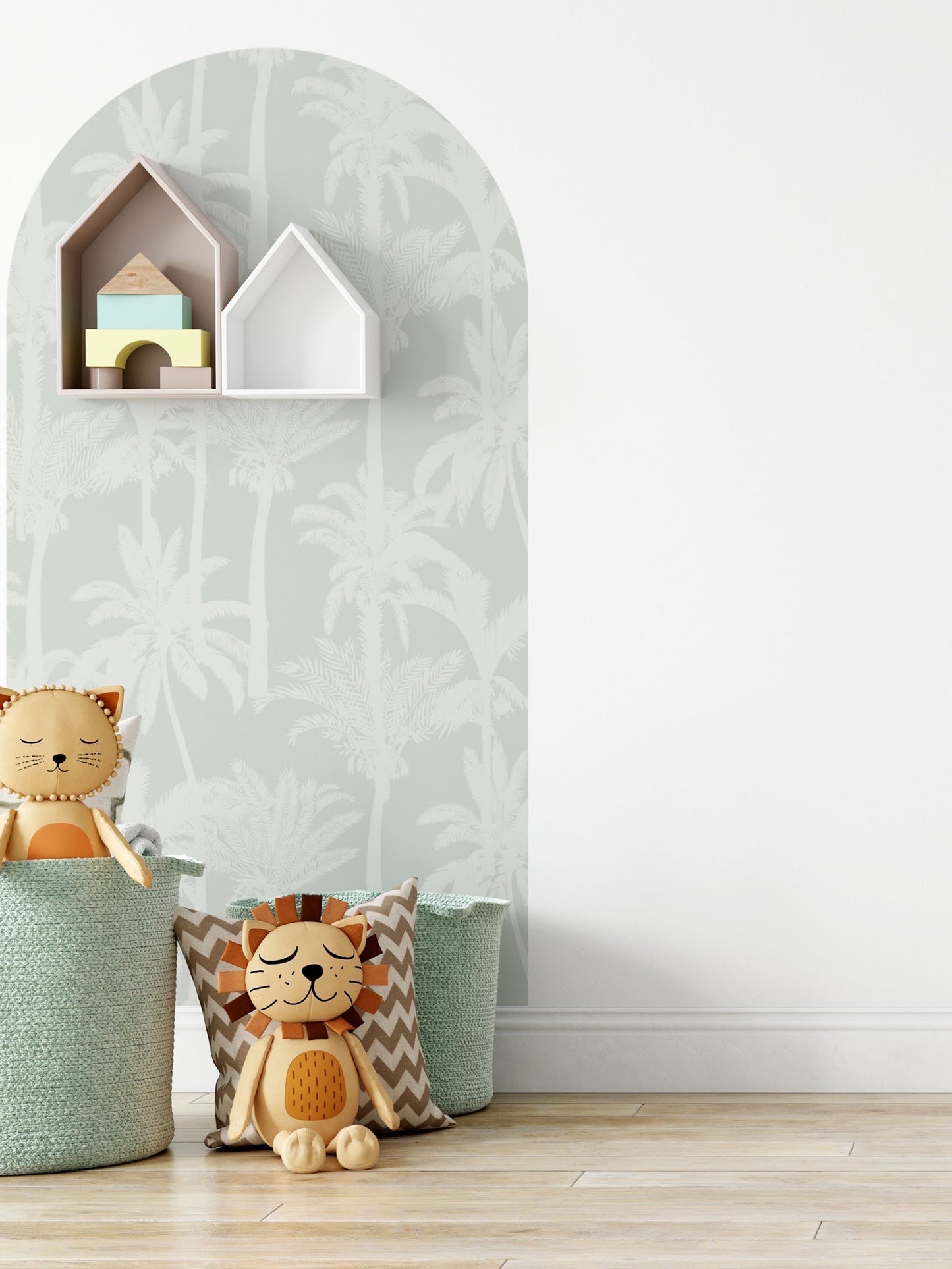 Arch Wall Decal - Sage Palms - Wall Decals Australia - Fable and Fawn