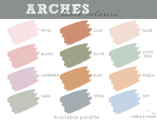 Arch Wall Decals - Block Colours - Wall Decals Australia - Fable and Fawn