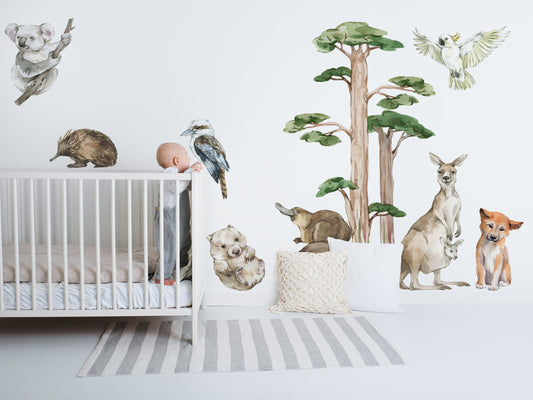 Australian Animals Wall Stickers - Pick Your Own 7 Animals! - Wall Decals Australia - Fable and Fawn