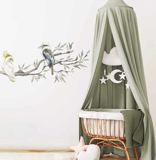 Gum Tree Branch + Animals - Wall Decals Australia - Fable and Fawn