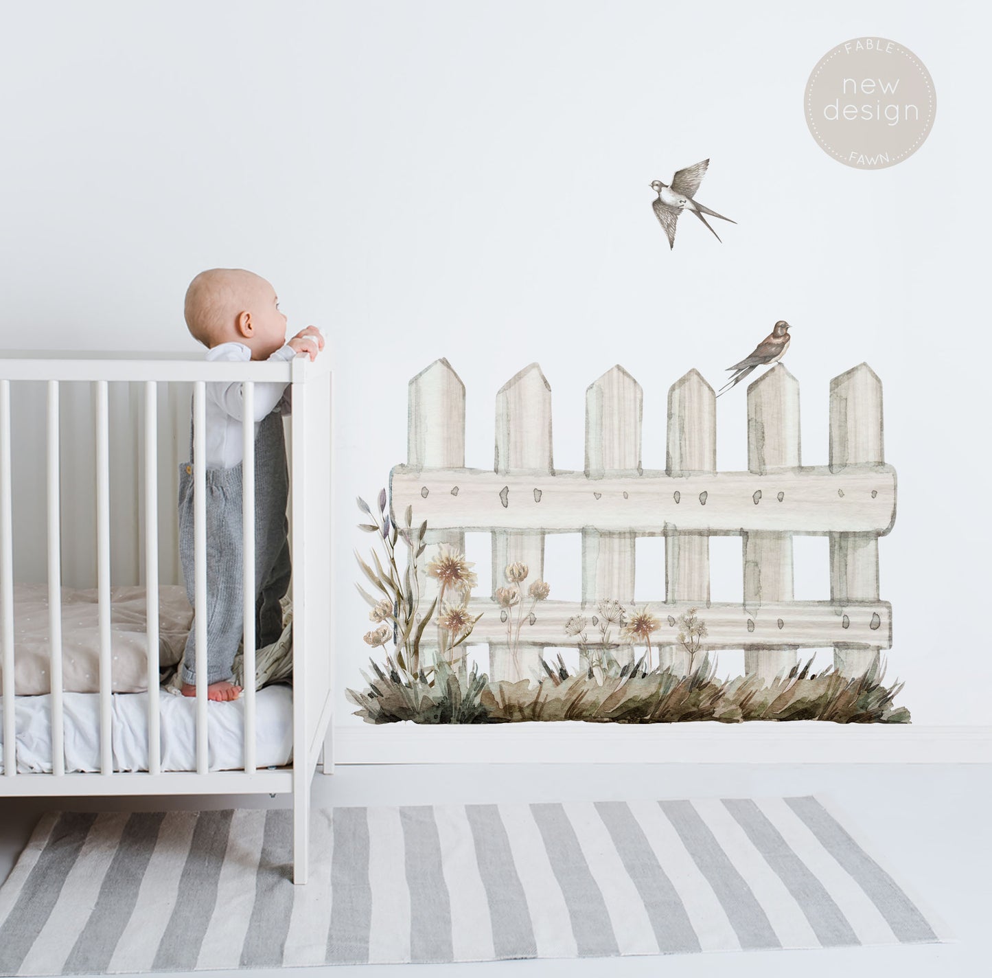 Australian Birds on Fence Wall Decal - Wall Decals - Fable and Fawn