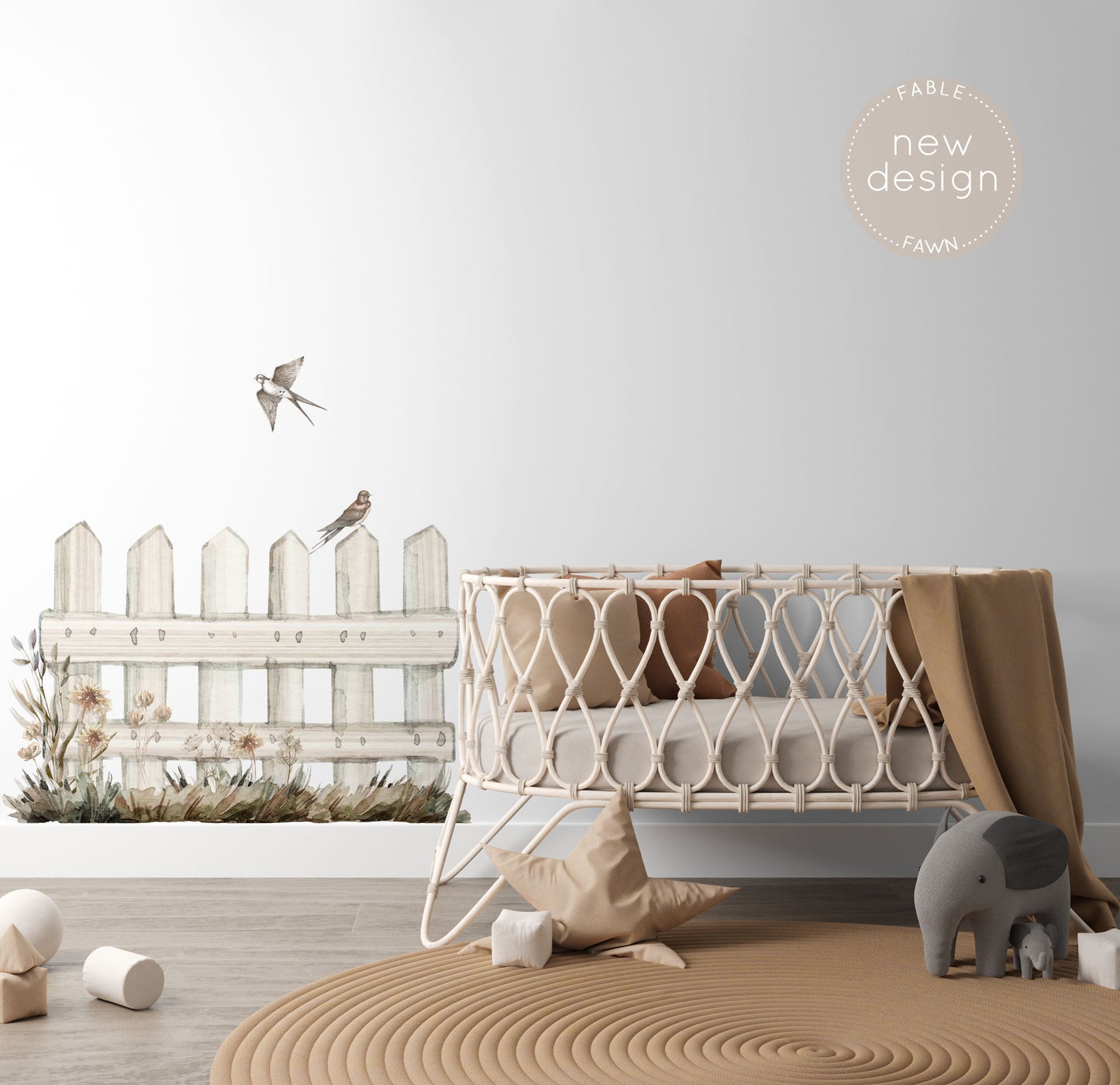 Australian Birds on Fence Wall Decal - Wall Decals - Fable and Fawn