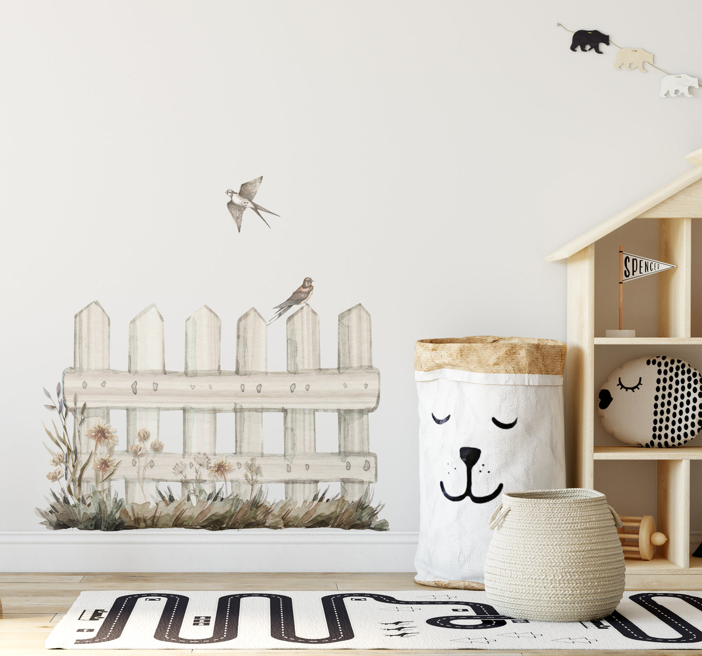 Australian Birds on Fence Wall Decal - Wall Decals - Fable and Fawn