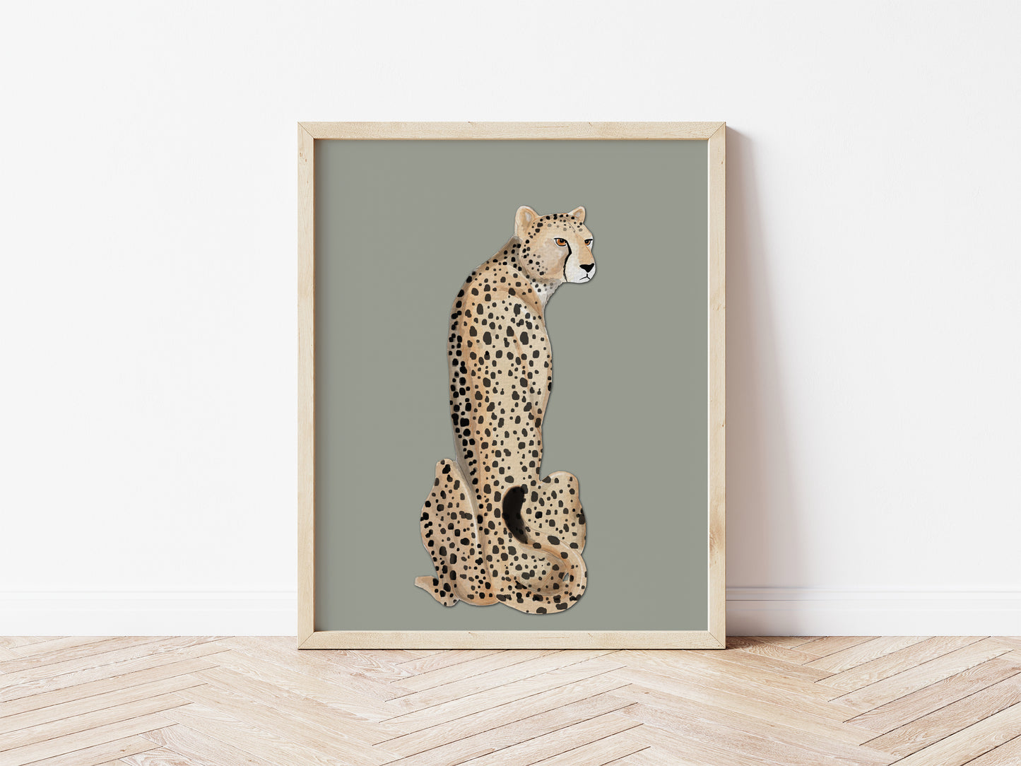 Cheetah Print (Khaki) - Kids Wall Art - Fable and Fawn