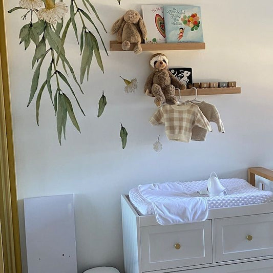 Flowering Gum Tree Wall Decal Set (Gold) - Wall Decals Australia - Fable and Fawn
