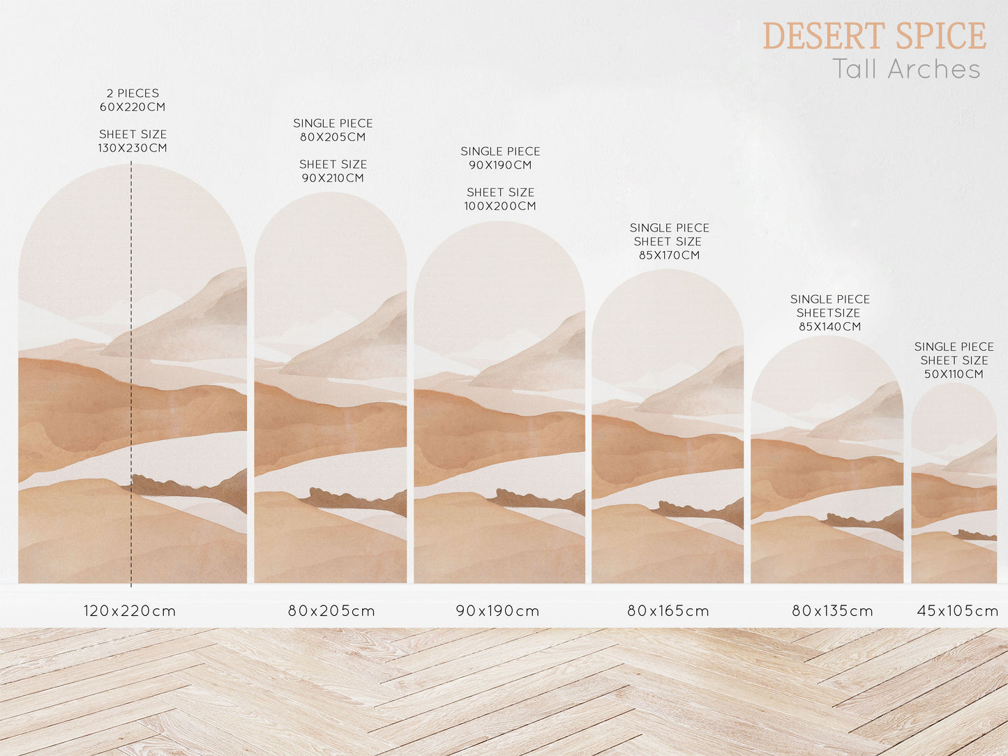 Desert Spice Arch Wall Decal - Wall Decals Australia - Fable and Fawn