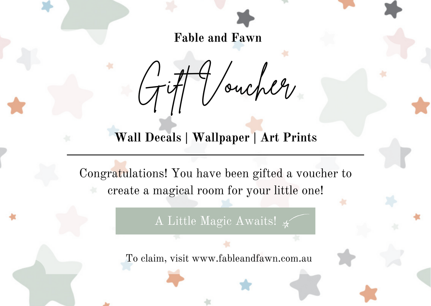 Gift Card - Fable and Fawn - Gift Voucher - Fable and Fawn