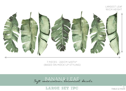 Giant Tropical Leaf Wall Decals - Wall Decals - Fable and Fawn