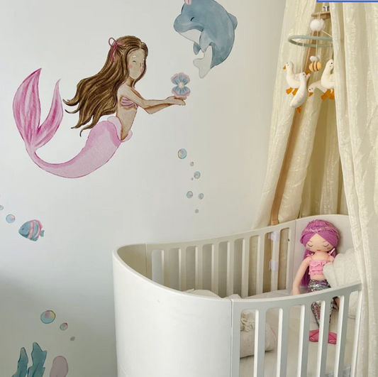 Harmony the Mermaid Wall Decal - Wall Decals - Fable and Fawn