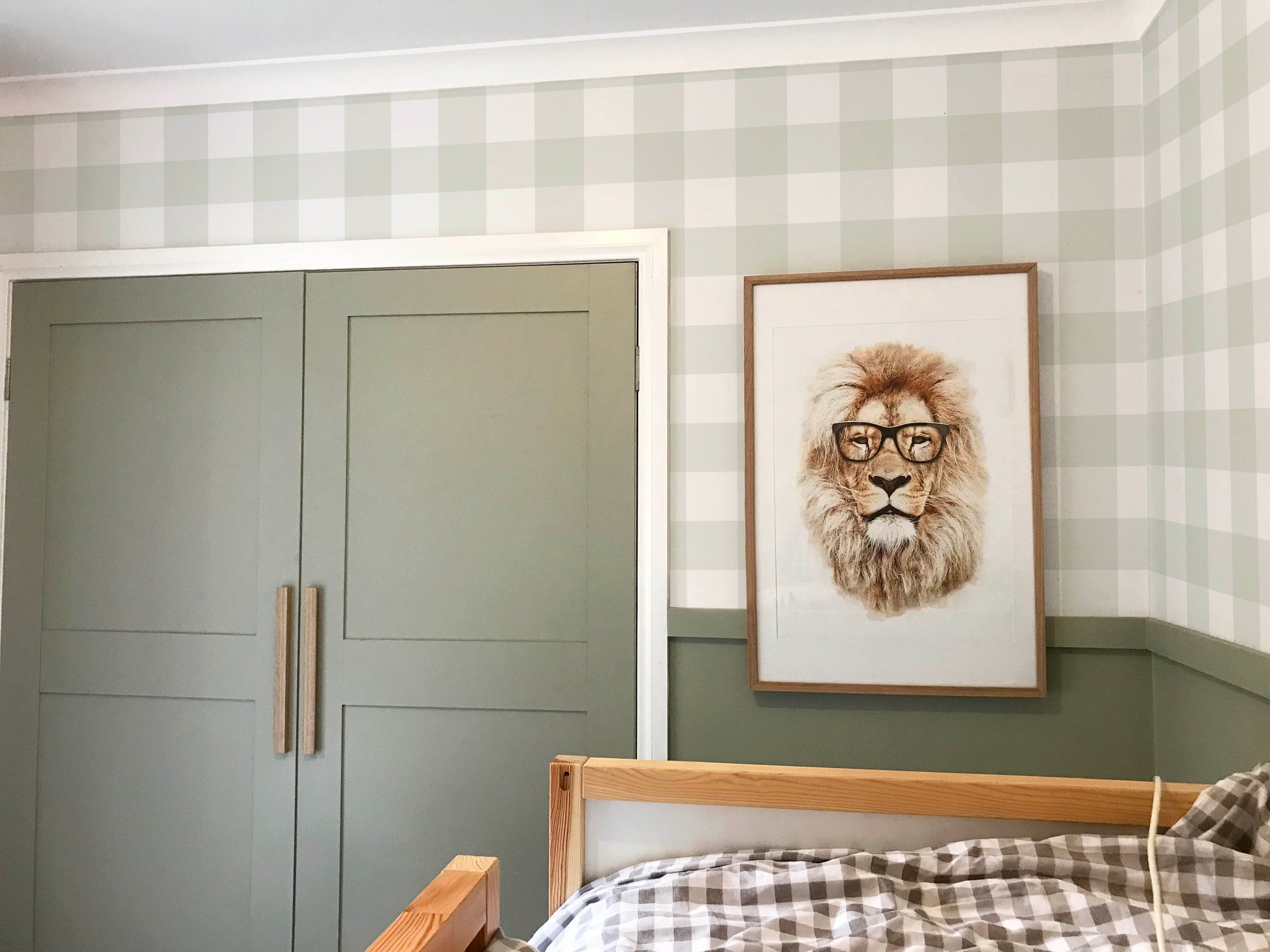 Gingham Wallpaper (Sage) - Wallpaper - Fable and Fawn