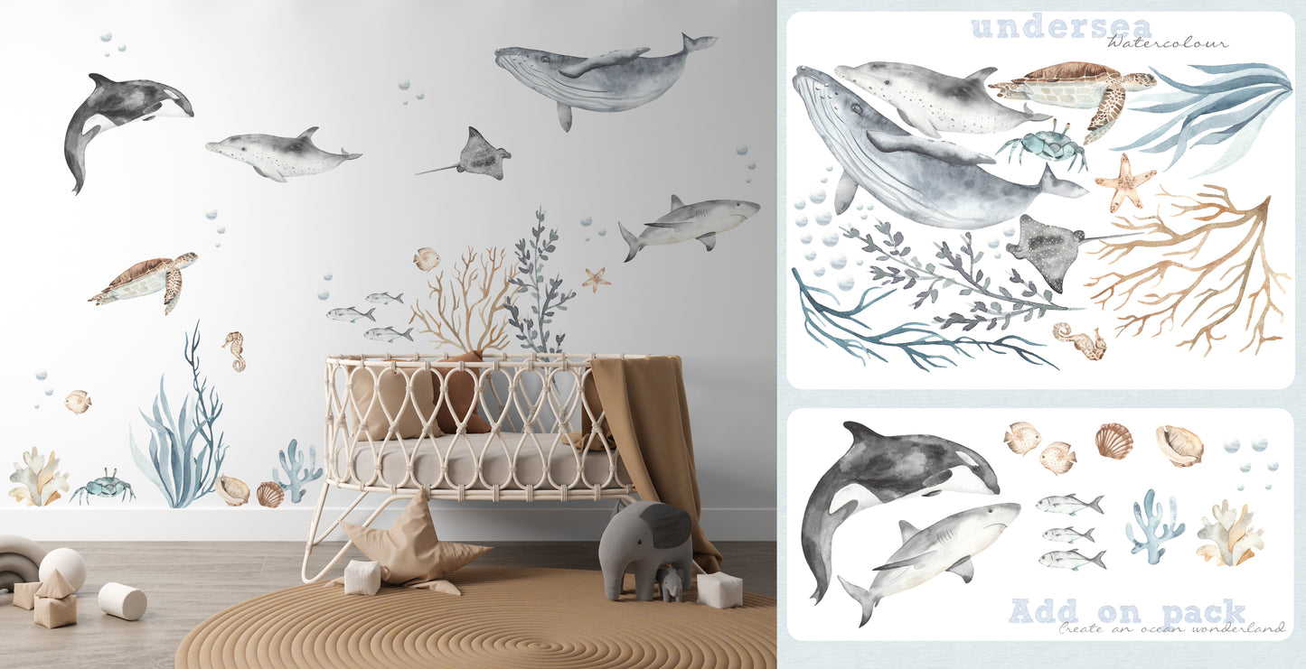 Orca Add-On Set (Medium) - Wall Decals - Fable and Fawn