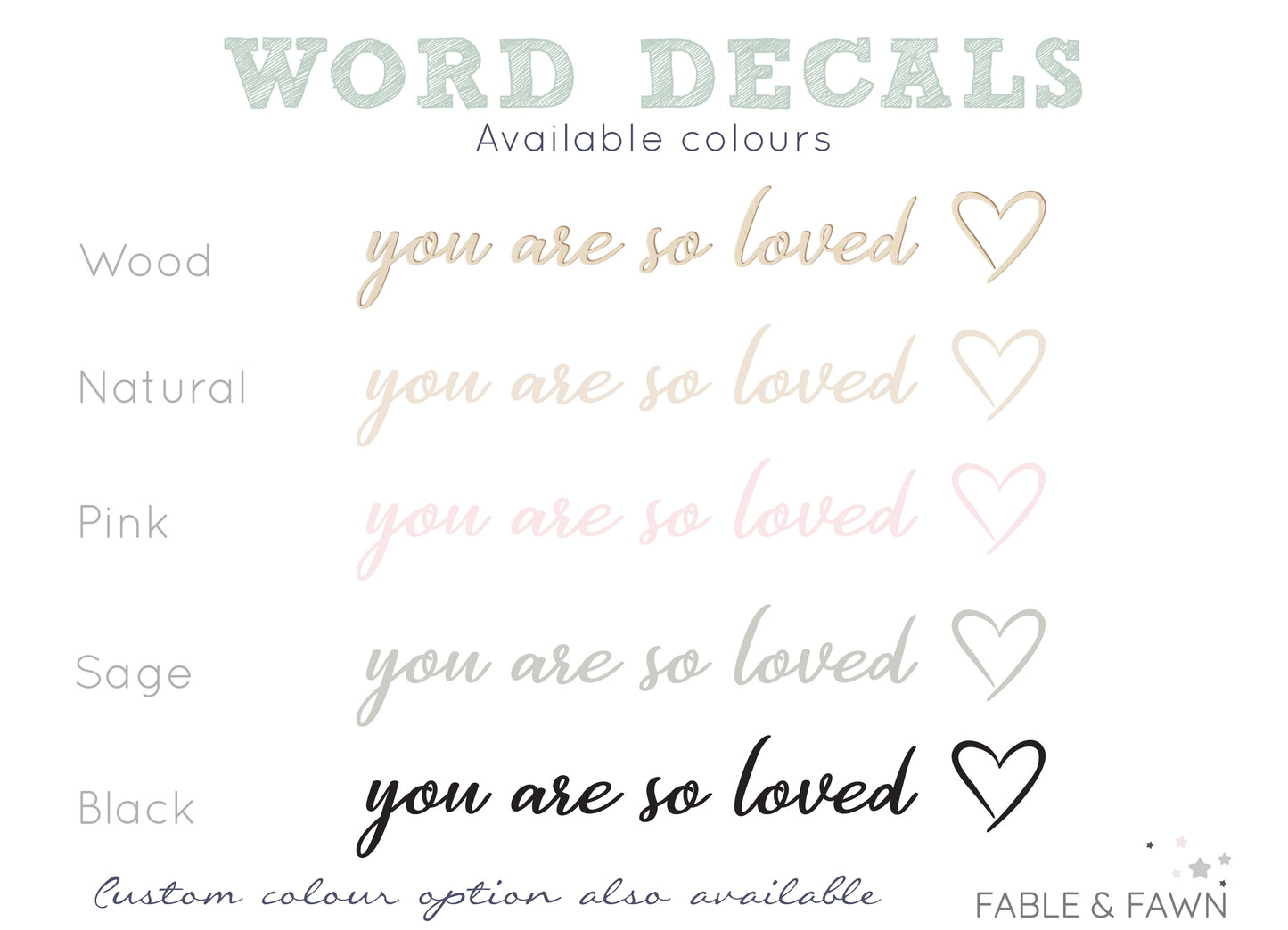 You Are So Loved - Wall Decal Quote - Wall Decals Australia - Fable and Fawn