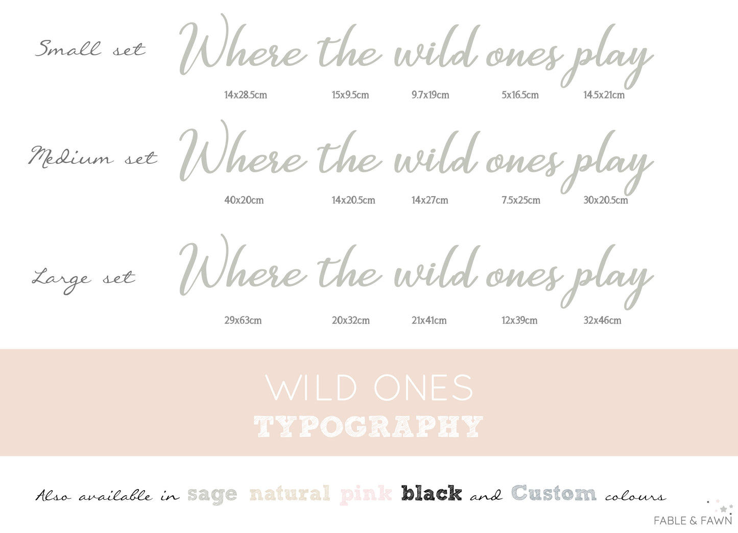 Where The Wild Ones Play - Wall Decal Quote - Wall Decals Australia - Fable and Fawn
