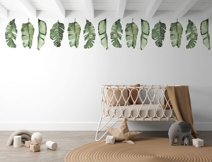 Large Tropical Leaf Wall Decals - Wall Decals - Fable and Fawn 