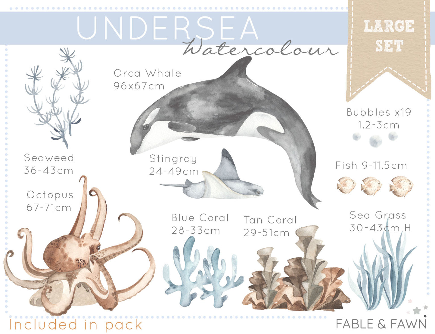 Under the Sea Wall Stickers - Wall Decals - Fable and Fawn