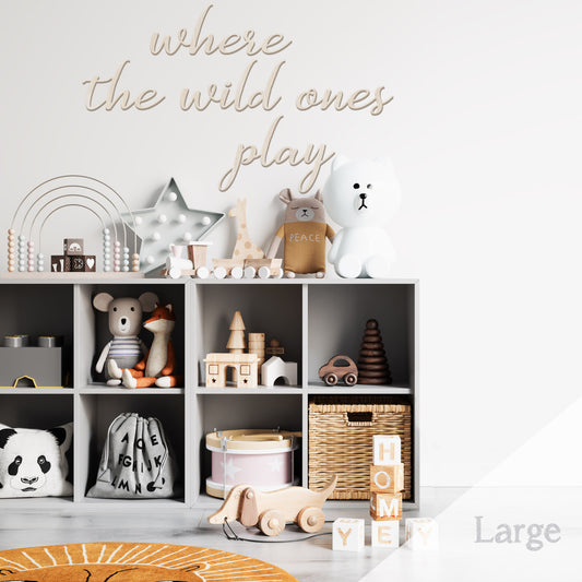 Where The Wild Ones Play - Wall Decal Quote - Wall Decals Australia - Fable and Fawn