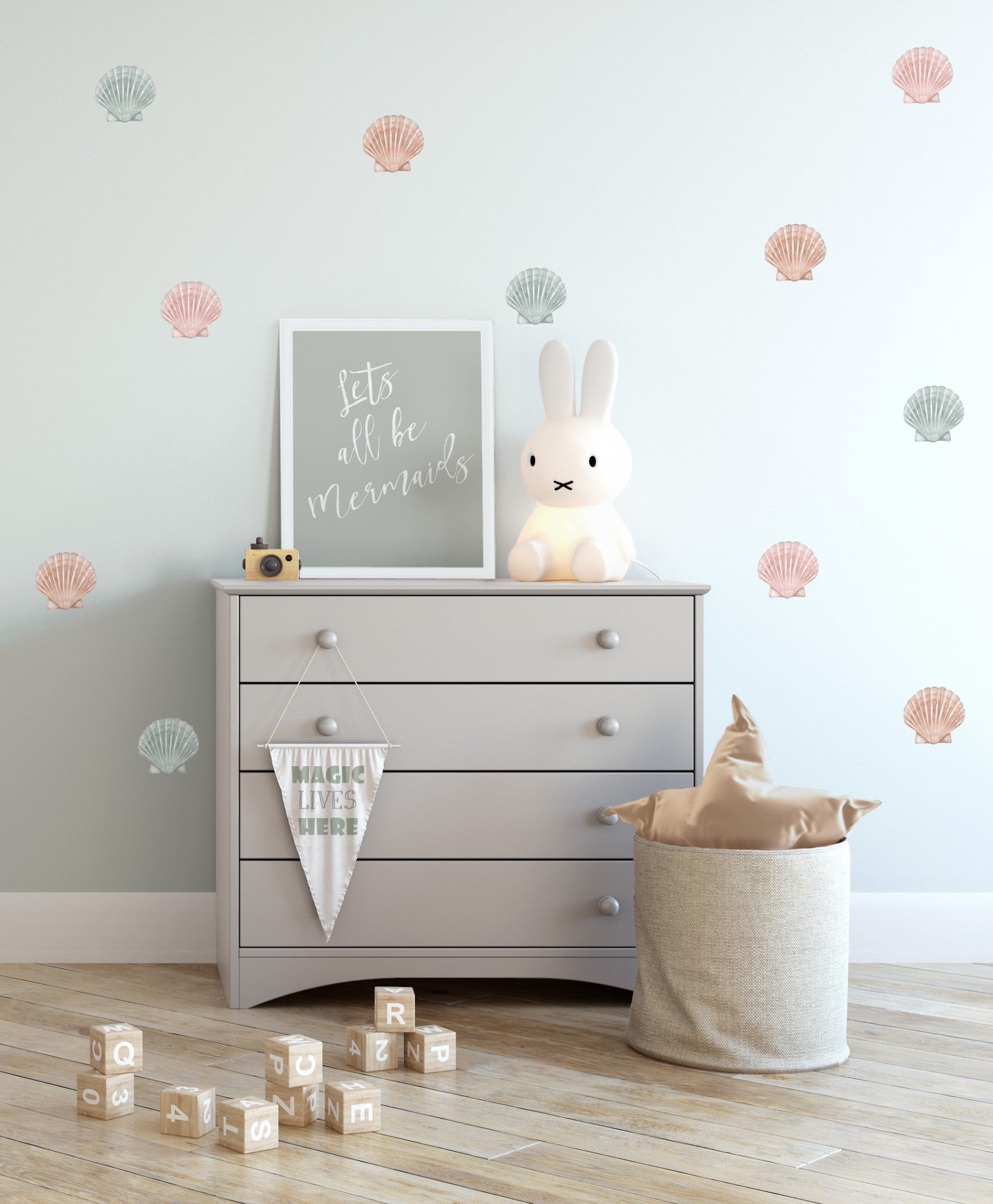 Seashell Wall Decals (Boho Set) - Wall Decals - Fable and Fawn