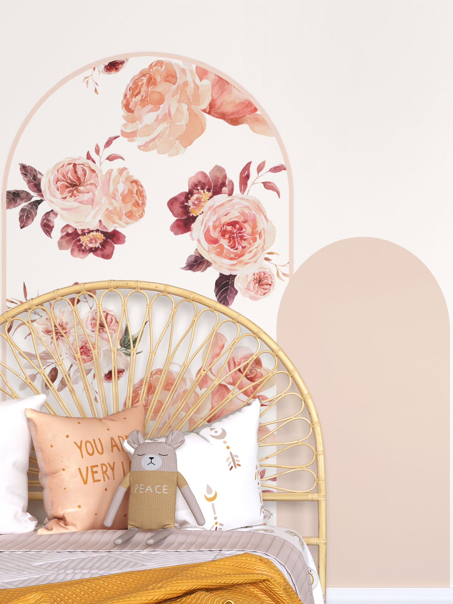 Arch Wall Decal - Lana Floral Wallpaper - Wall Decals - Fable and Fawn