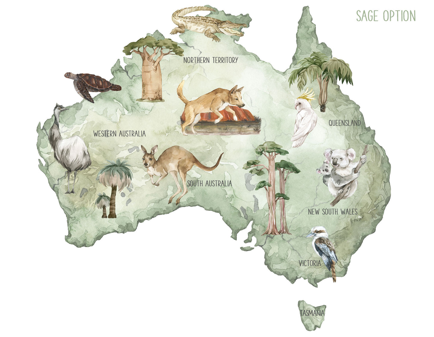 Map of Australia Decal - Wall Decals - Fable and Fawn