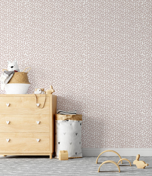 Removable Wallpaper - Spots (Blush) - Wallpaper - Fable and Fawn