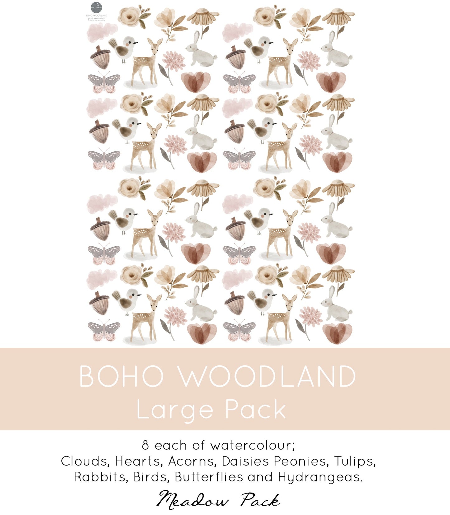 Woodland Wall Decals - Wall Decals - Fable and Fawn