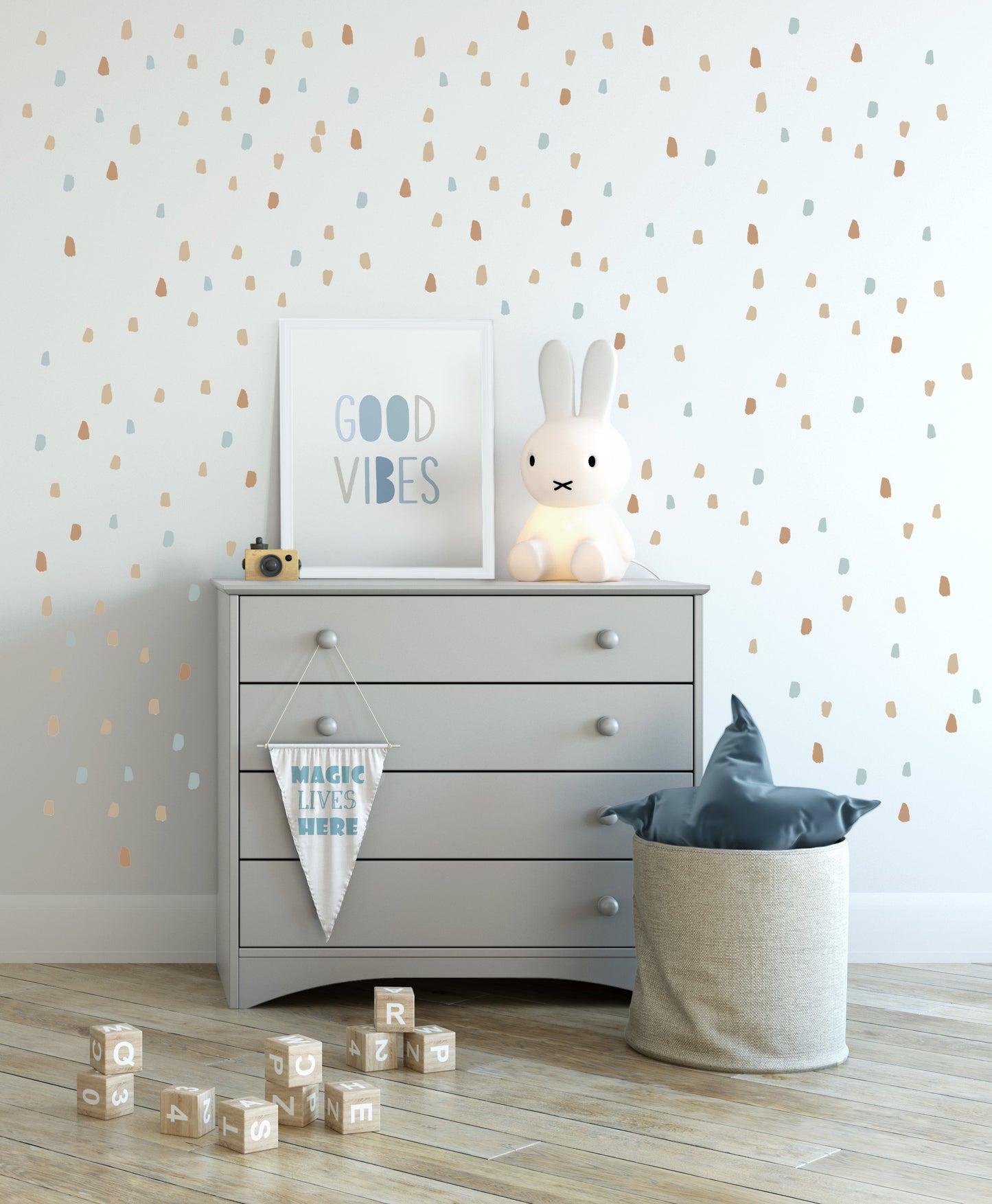 Confetti Wall Decals (Blue & Clay) - Wall Decals - Fable and Fawn