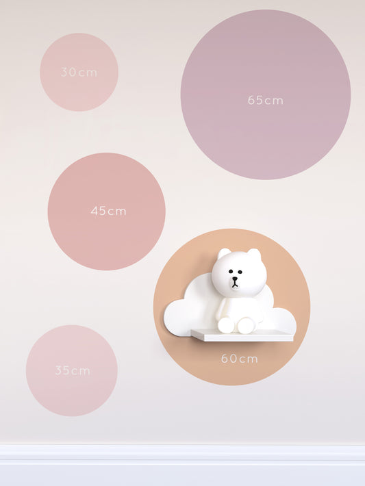 Large Circle Wall Decals - Lavender & Pinks - Wall Decals - Fable and Fawn