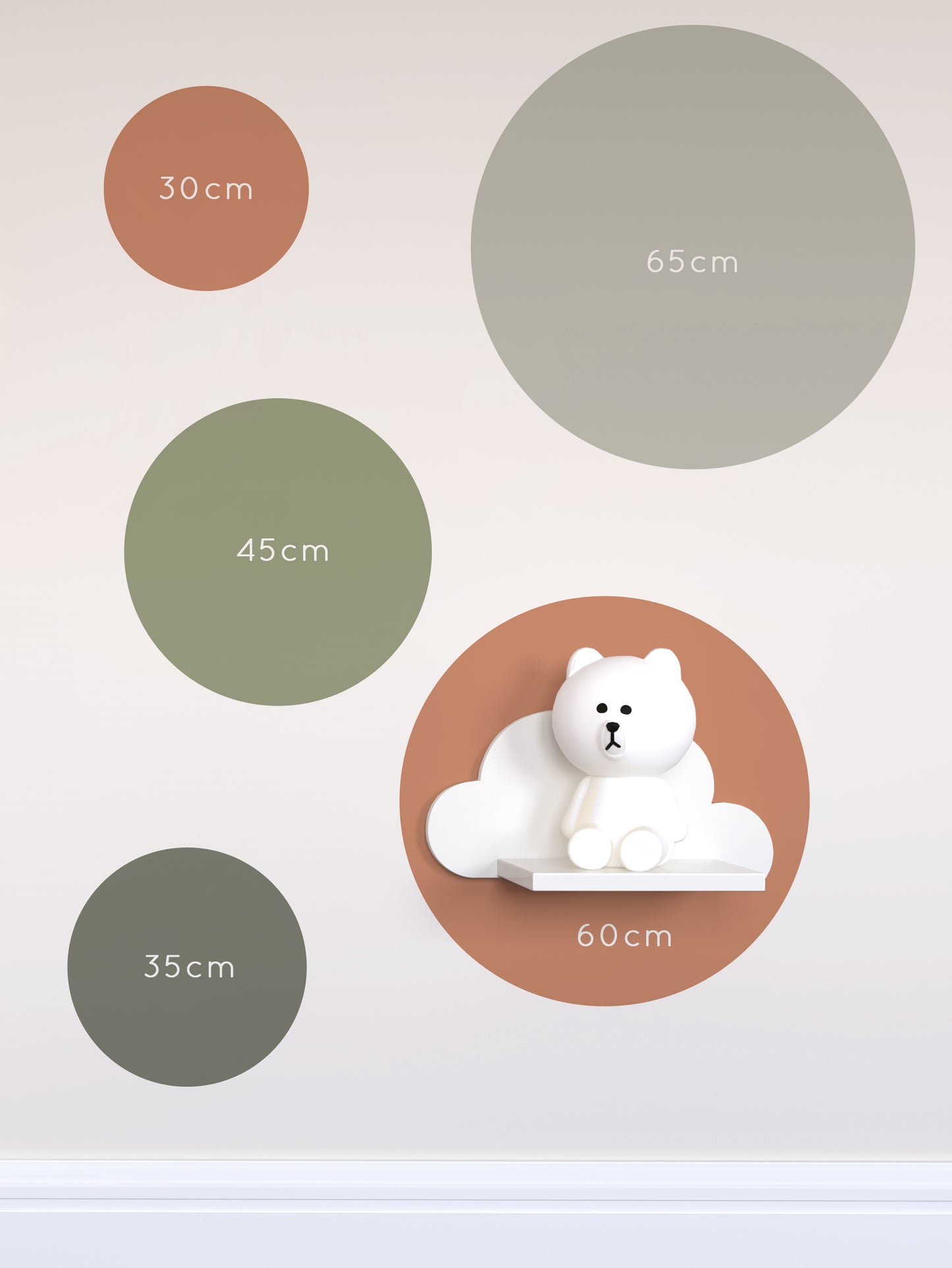 Large Circle Wall Decals - Olive & Clay - Wall Decals - Fable and Fawn