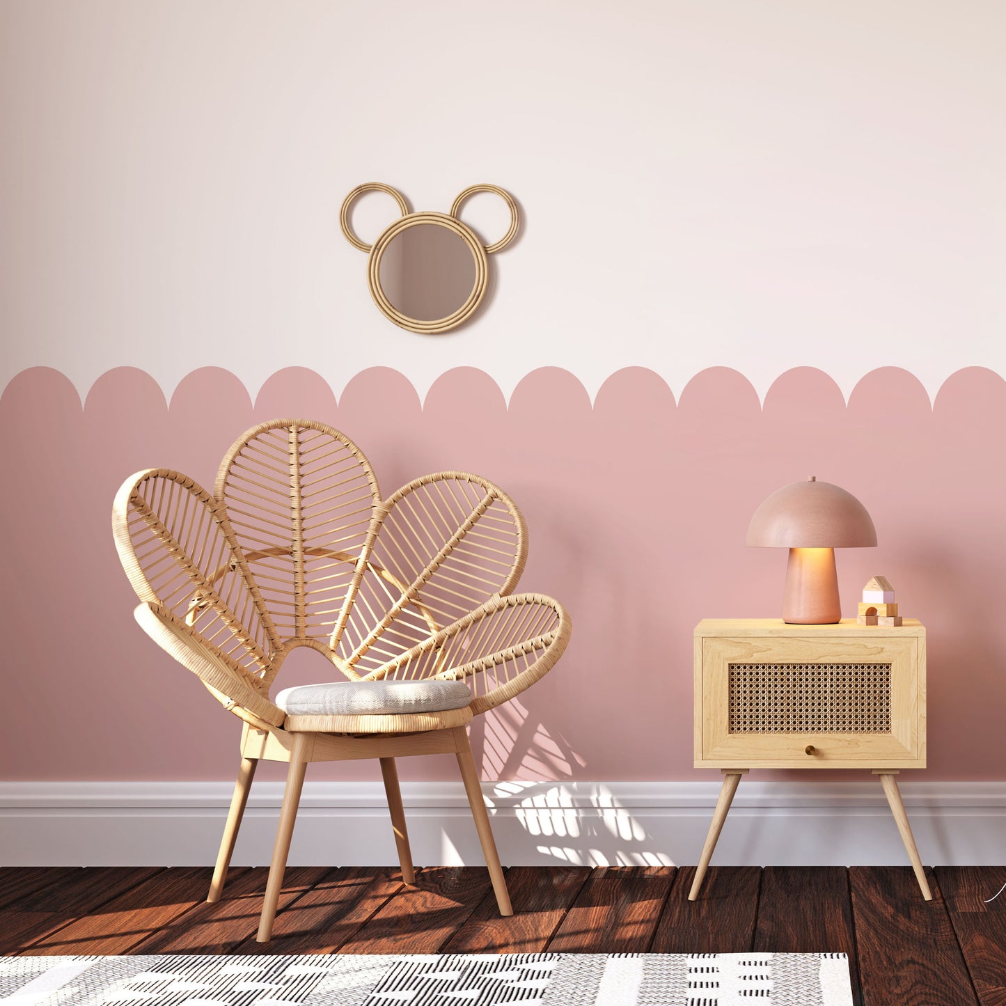 Scallop Edge Wallpaper (Blush) - Wallpaper - Fable and Fawn