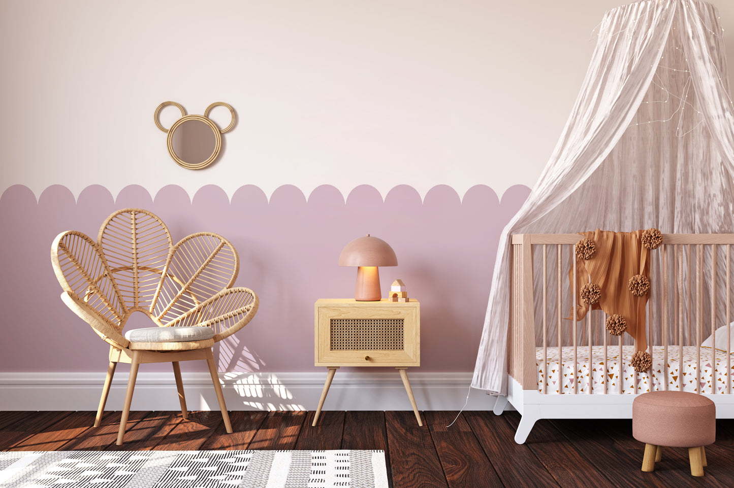Scallop Edge Wallpaper (Lilac) - Wallpaper - Fable and Fawn
