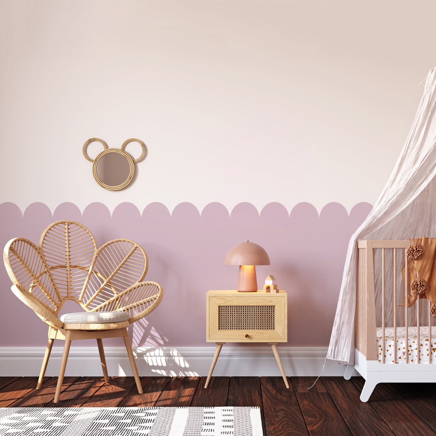 Scallop Edge Wallpaper (Lilac) - Wallpaper - Fable and Fawn