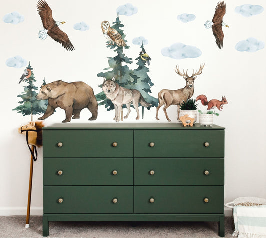Woodland Forest Animal Wall Decals - Wall Decals - Fable and Fawn
