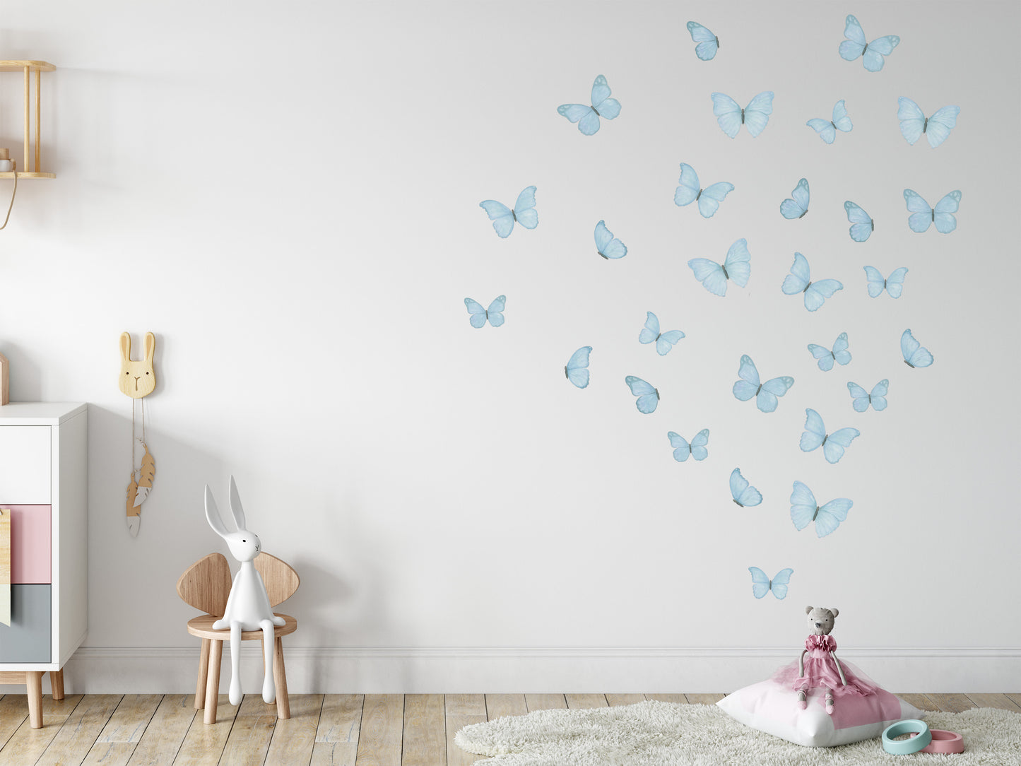 Butterfly Wall Decals (Light Blue) - Wall Decals - Fable and Fawn