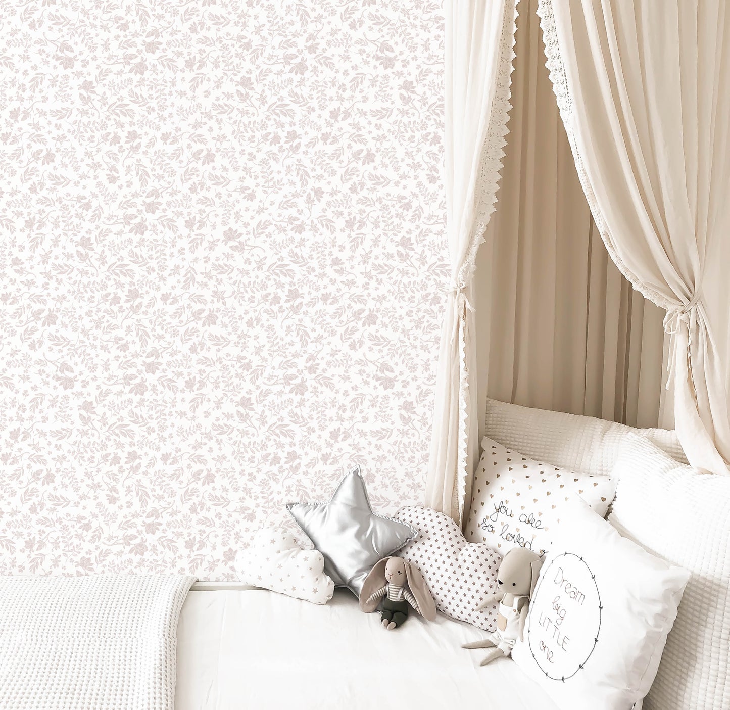 Removable Wallpaper - Isabella (Blush) - Wallpaper - Fable and Fawn