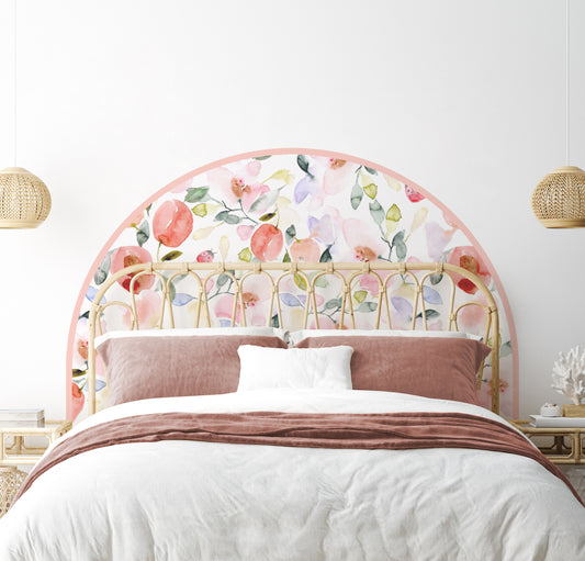 Bedhead Wall Decal - Ladybug Floral - Wall Decals - Fable and Fawn