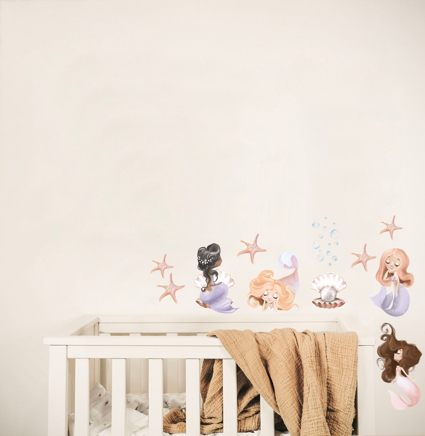 Mermaid Wall Decals (Pink & Purple) - Wall Decals - Fable and Fawn