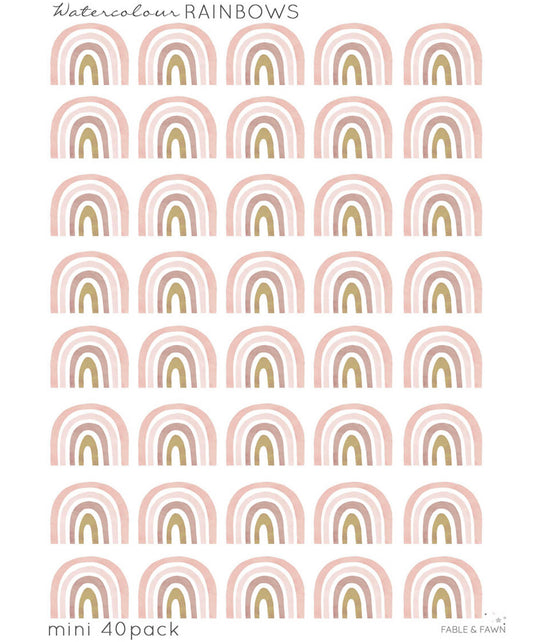 Rainbow Wall Decals (Pink) - Wall Decals - Fable and Fawn