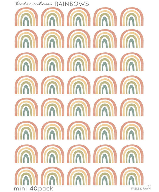 Rainbow Wall Decals (Bright) - Wall Decals - Fable and Fawn
