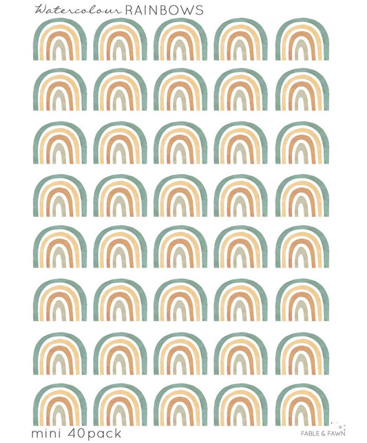 Rainbow Wall Decals (Sage) - Wall Decals - Fable and Fawn