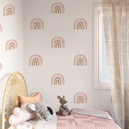 Rainbow Wall Decals (Pink) - Wall Decals - Fable and Fawn