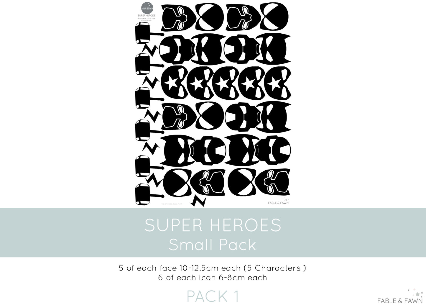 Superhero Wall Decals - Wall Decals - Fable and Fawn 