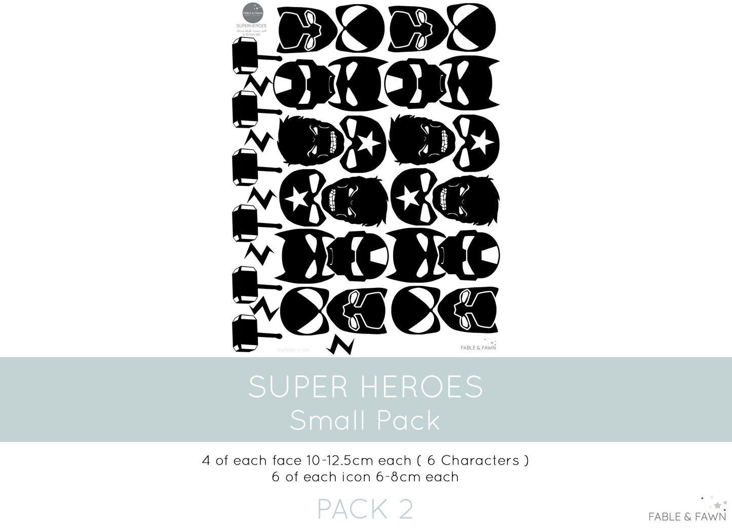 Superhero Wall Decals - Wall Decals - Fable and Fawn 