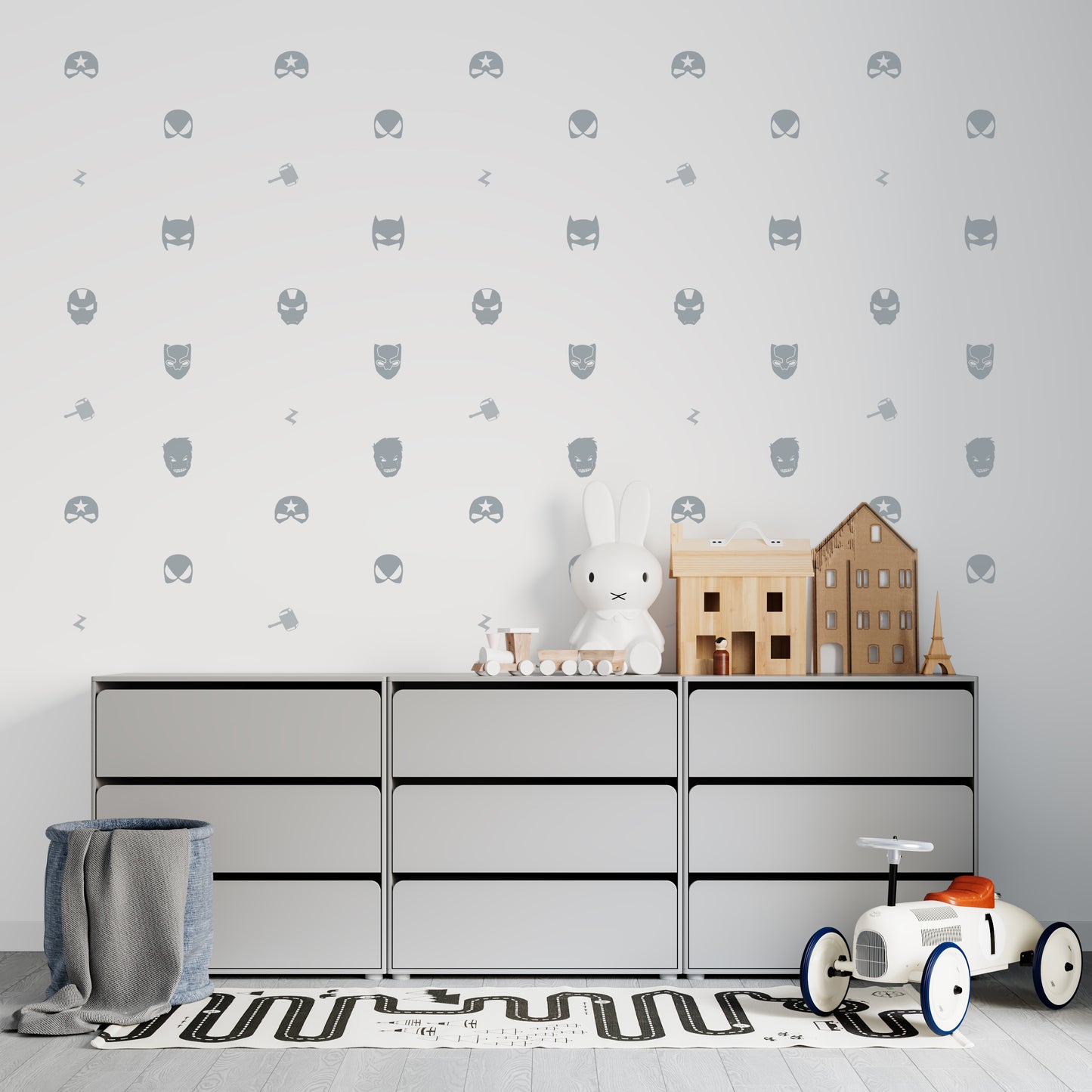 Superhero Wall Decals - 1 or 2 Colour Option - Wall Decals - Fable and Fawn