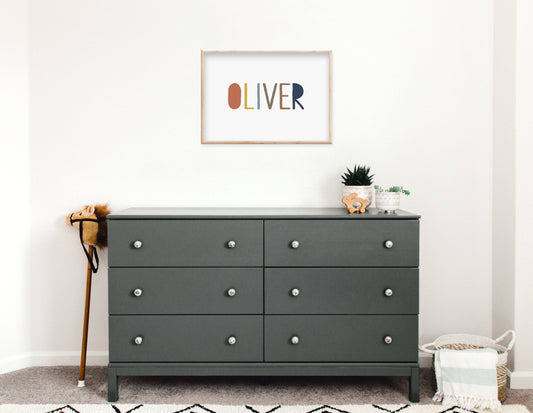 Custom Name Print (Mustard) - PRINT - Fable and Fawn