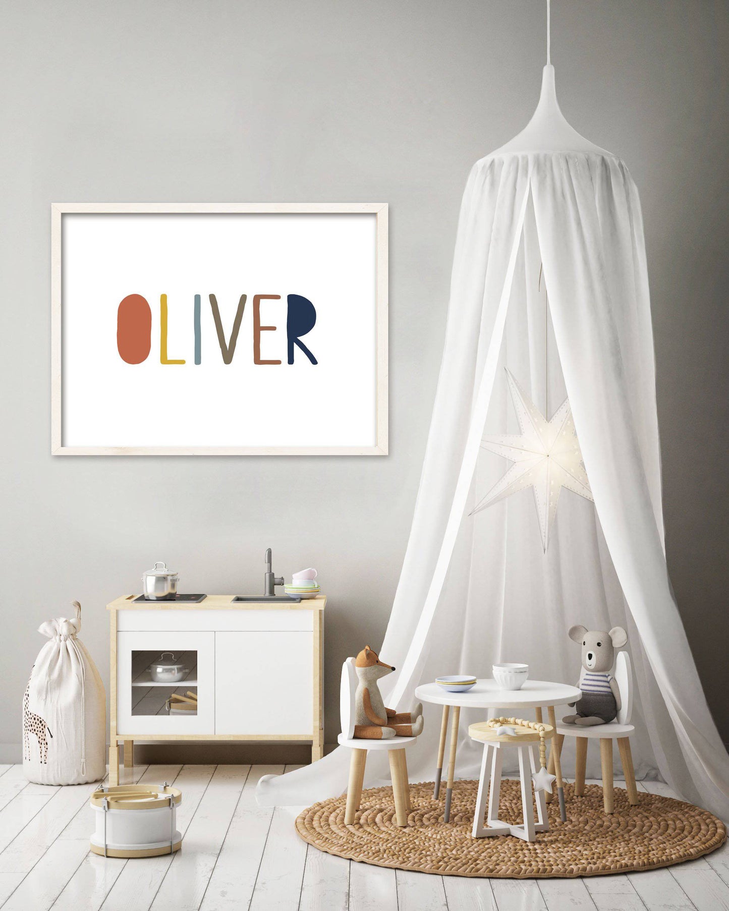 Custom Name Print (Mustard) - PRINT - Fable and Fawn