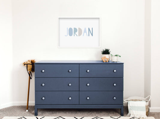 Custom Name Prints (Blue) - Fable and Fawn - PRINT - Fable and Fawn