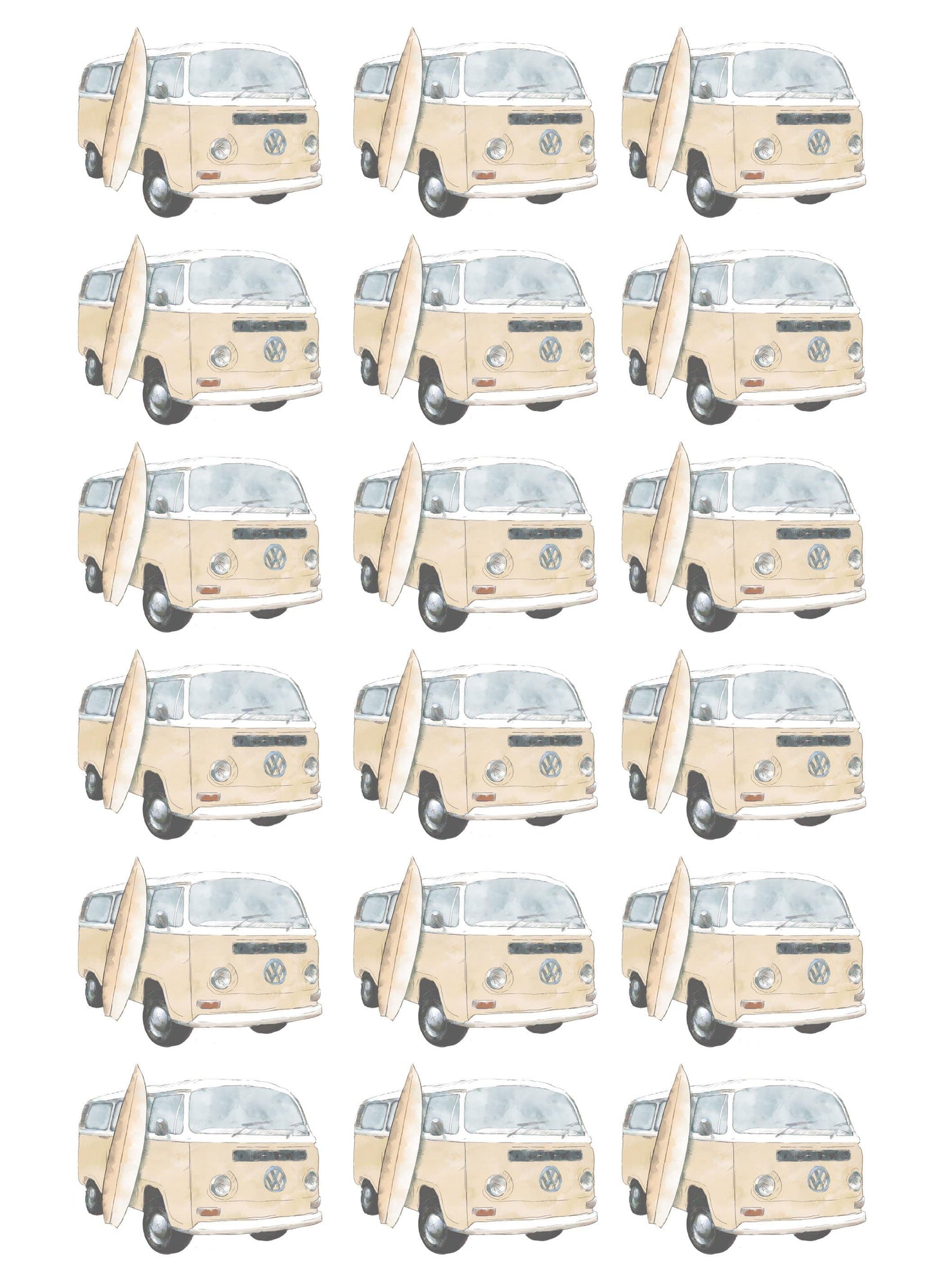 Mini Kombi Wall Decals - Wall Decals - Fable and Fawn