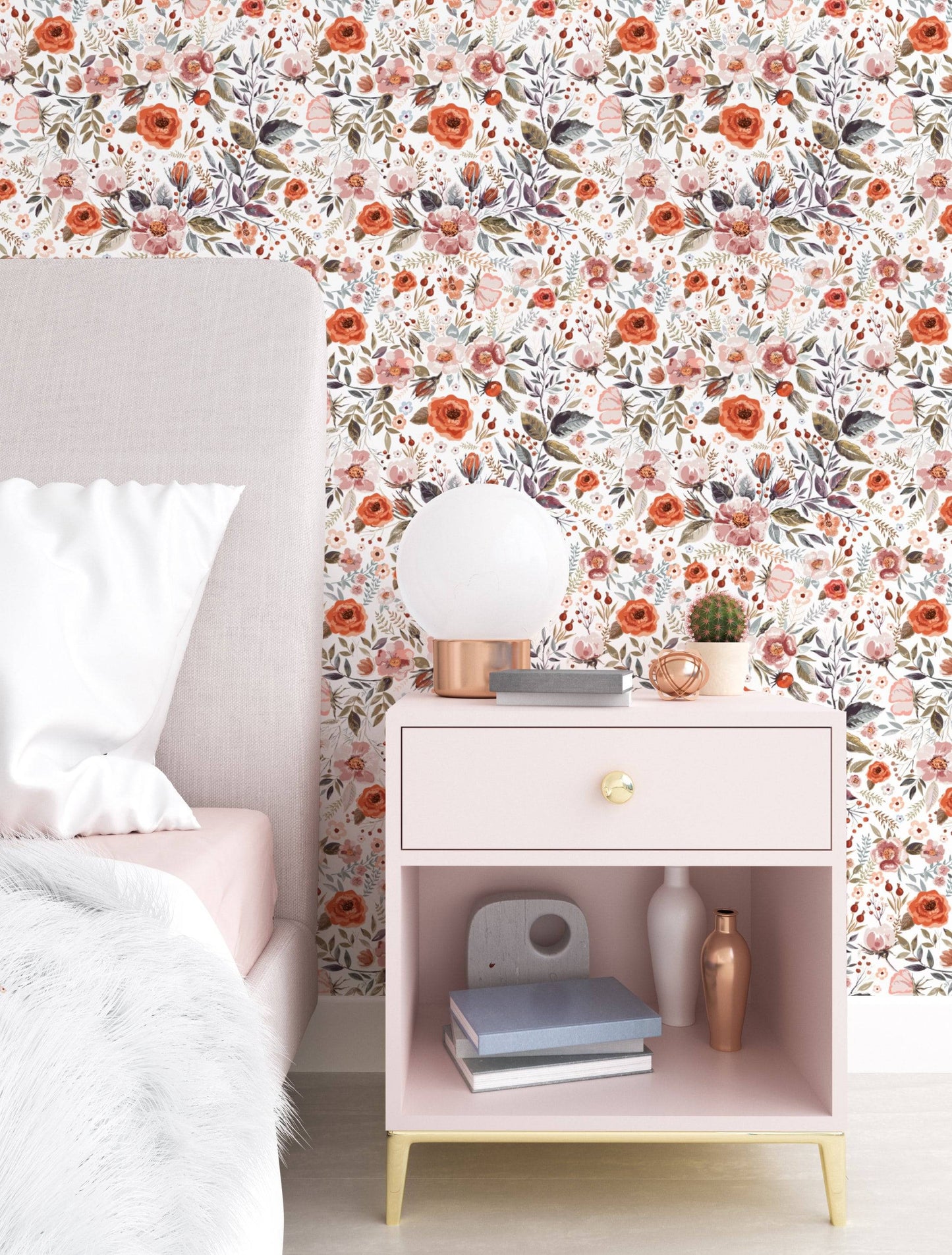 Poppy - Floral Wallpaper - Wallpaper - Fable and Fawn