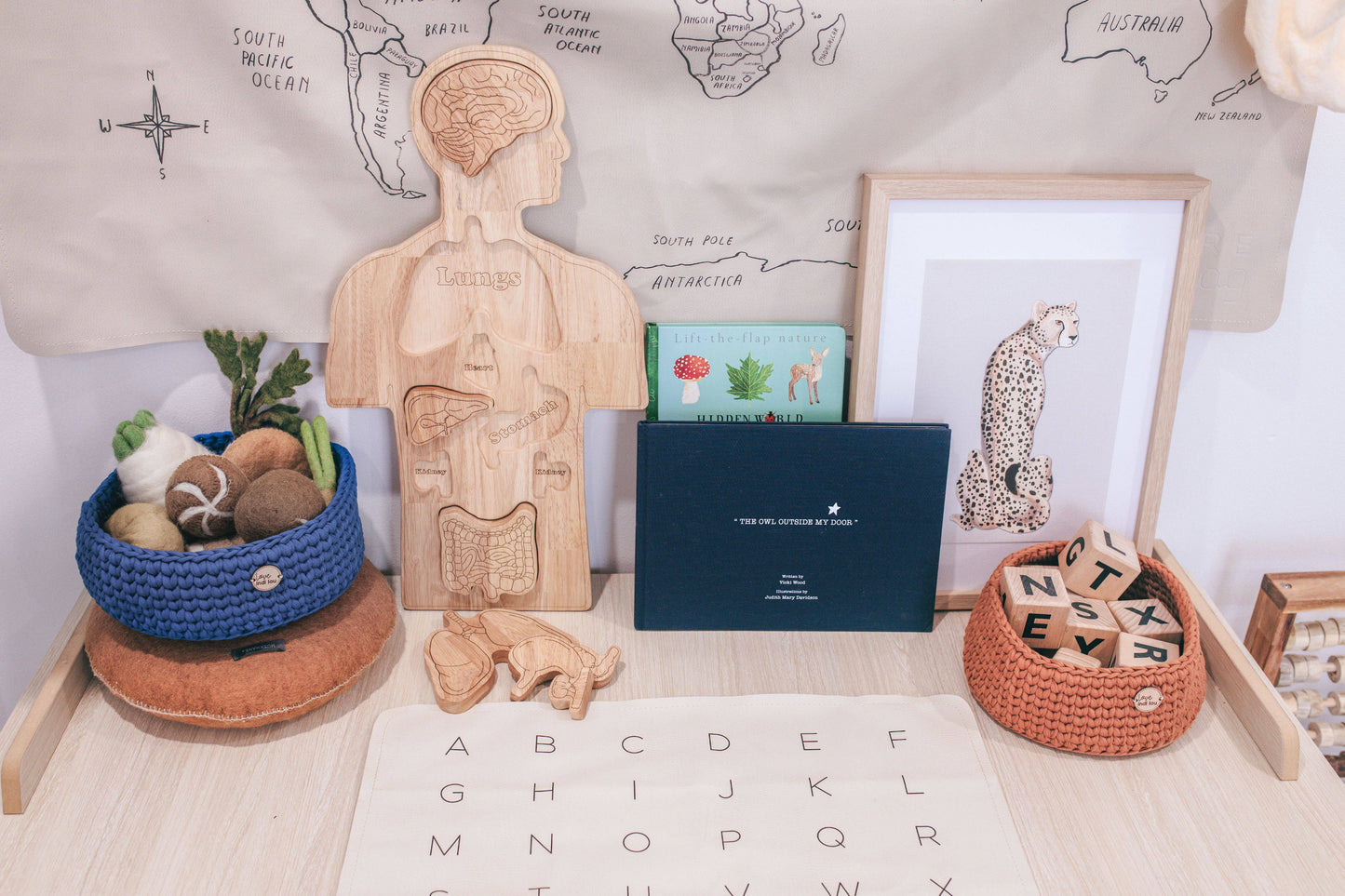 Cheetah Print (Grey) - Kids Wall Art - Fable and Fawn